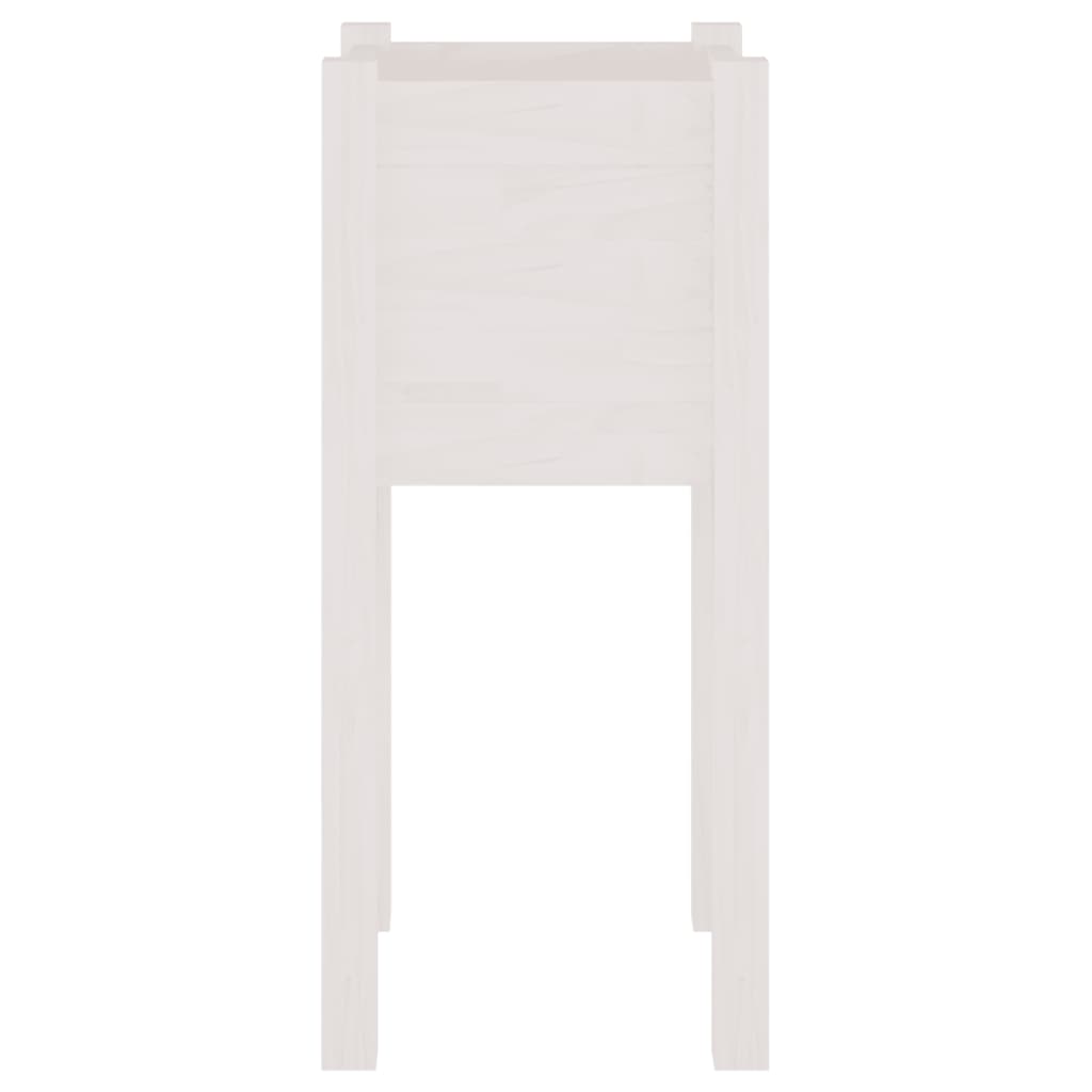 vidaXL Jardinières d'extérieur 2 pcs Blanc 31x31x70 cm Bois de pin