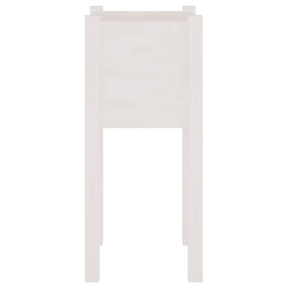 vidaXL Jardinières d'extérieur 2 pcs Blanc 31x31x70 cm Bois de pin
