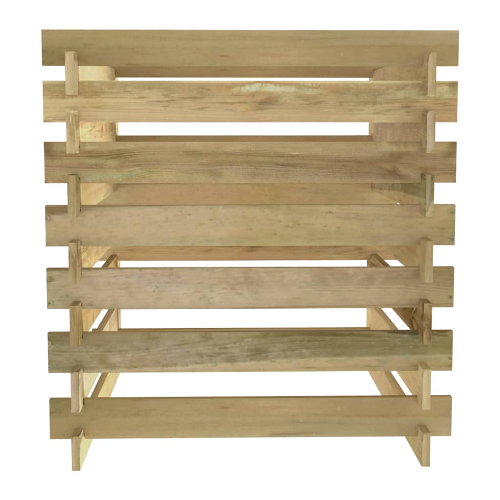 vidaXL Composteur de jardin à lattes 90x90x90 cm Bois de pin imprégné