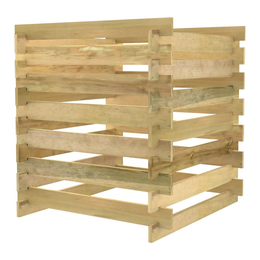 vidaXL Composteur de jardin à lattes 90x90x90 cm Bois de pin imprégné