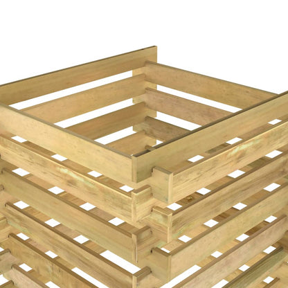 vidaXL Composteur de jardin à lattes 90x90x90 cm Bois de pin imprégné