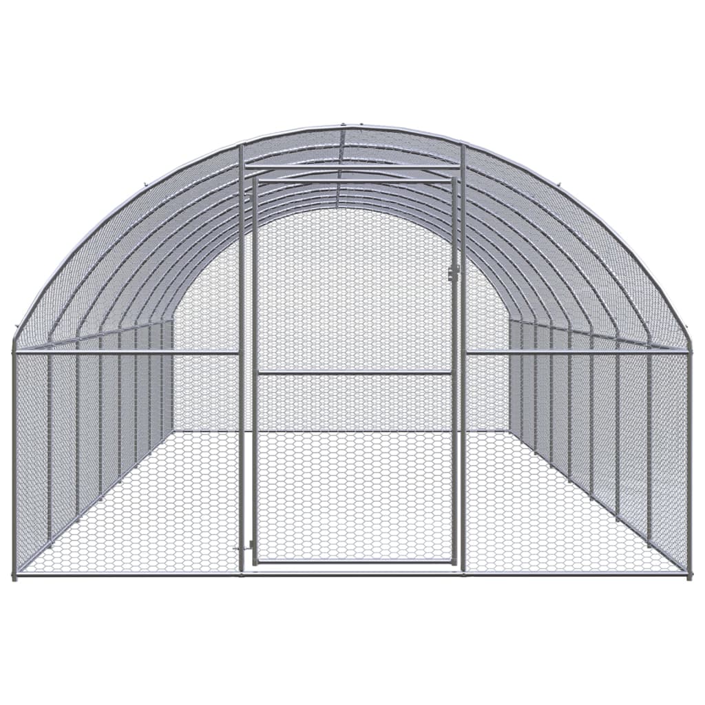 vidaXL Poulailler d'extérieur 3x8x2 m Acier galvanisé