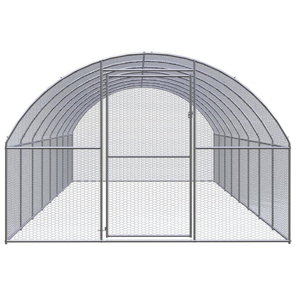 vidaXL Poulailler d'extérieur 3x8x2 m Acier galvanisé
