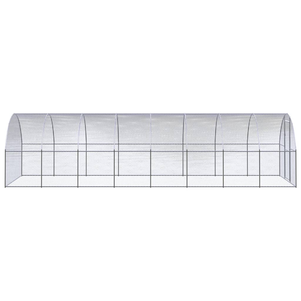 vidaXL Poulailler d'extérieur 3x8x2 m Acier galvanisé
