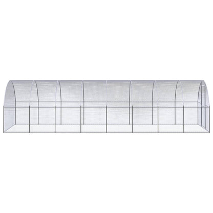 vidaXL Poulailler d'extérieur 3x8x2 m Acier galvanisé