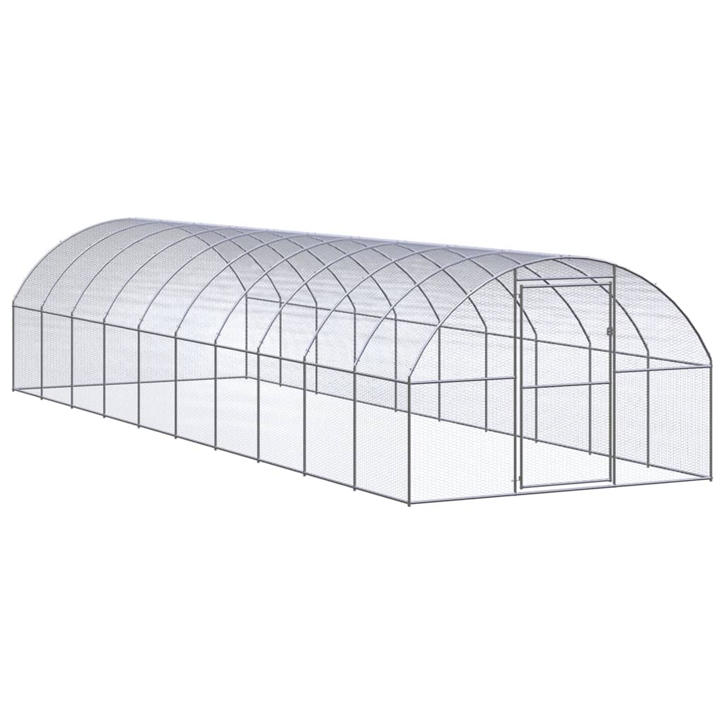 vidaXL Poulailler d'extérieur 3x10x2 m Acier galvanisé