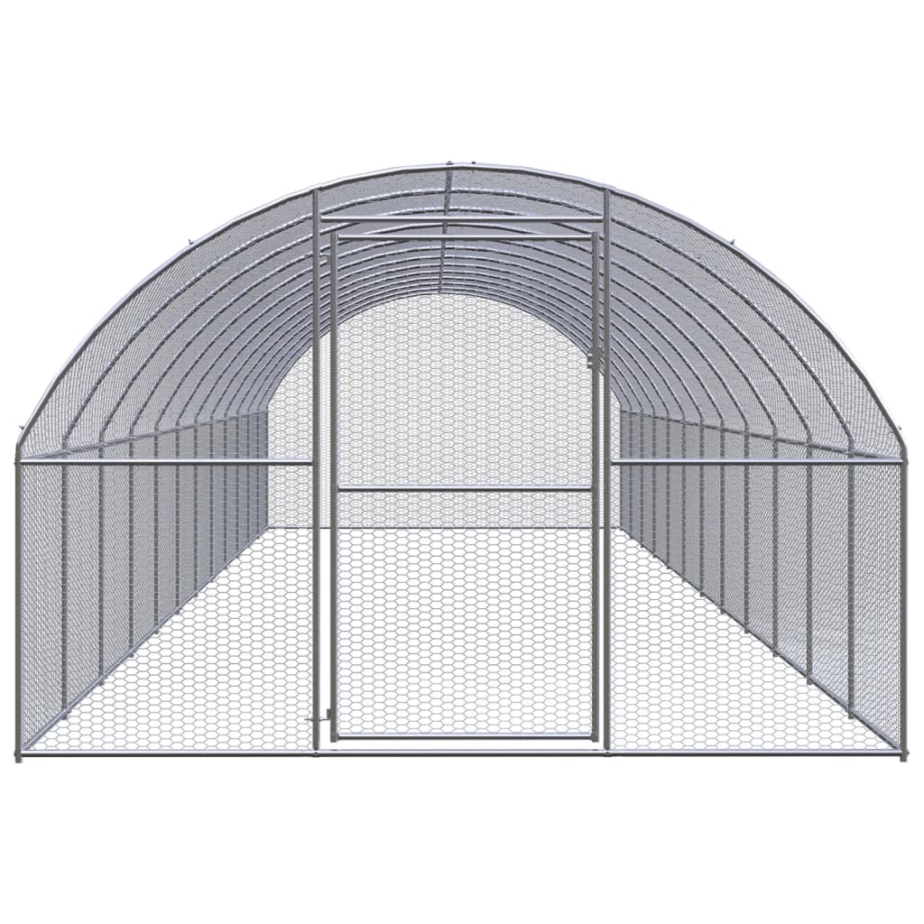 vidaXL Poulailler d'extérieur 3x12x2 m Acier galvanisé