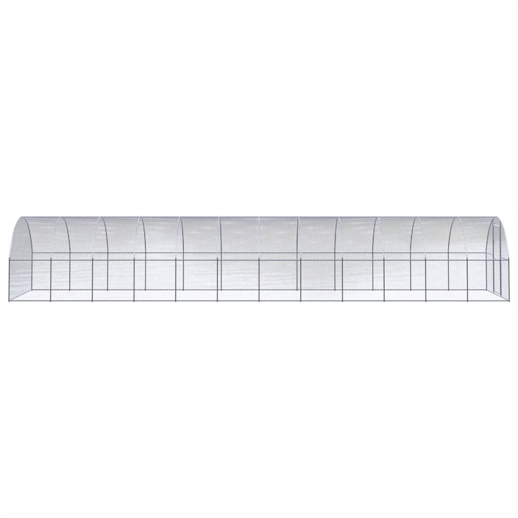 vidaXL Poulailler d'extérieur 3x12x2 m Acier galvanisé