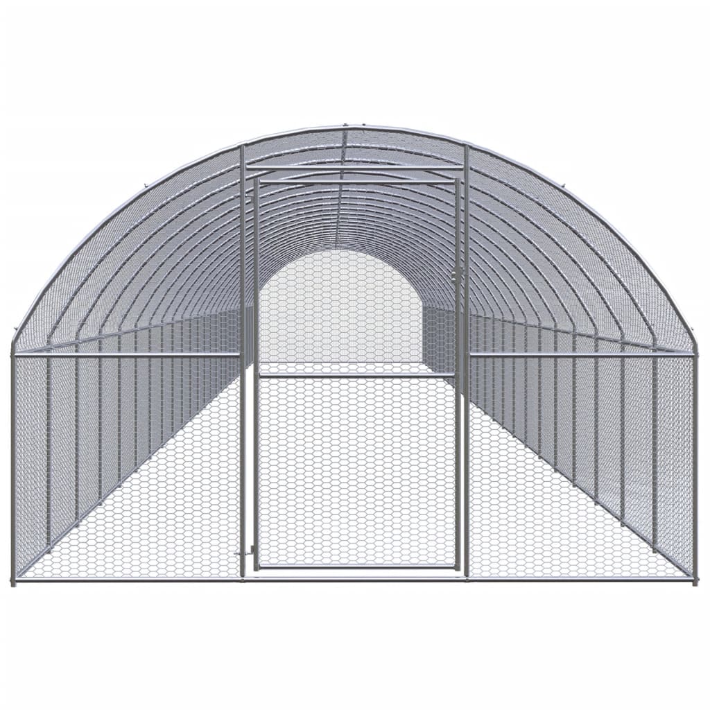 vidaXL Poulailler d'extérieur 3x24x2 m Acier galvanisé
