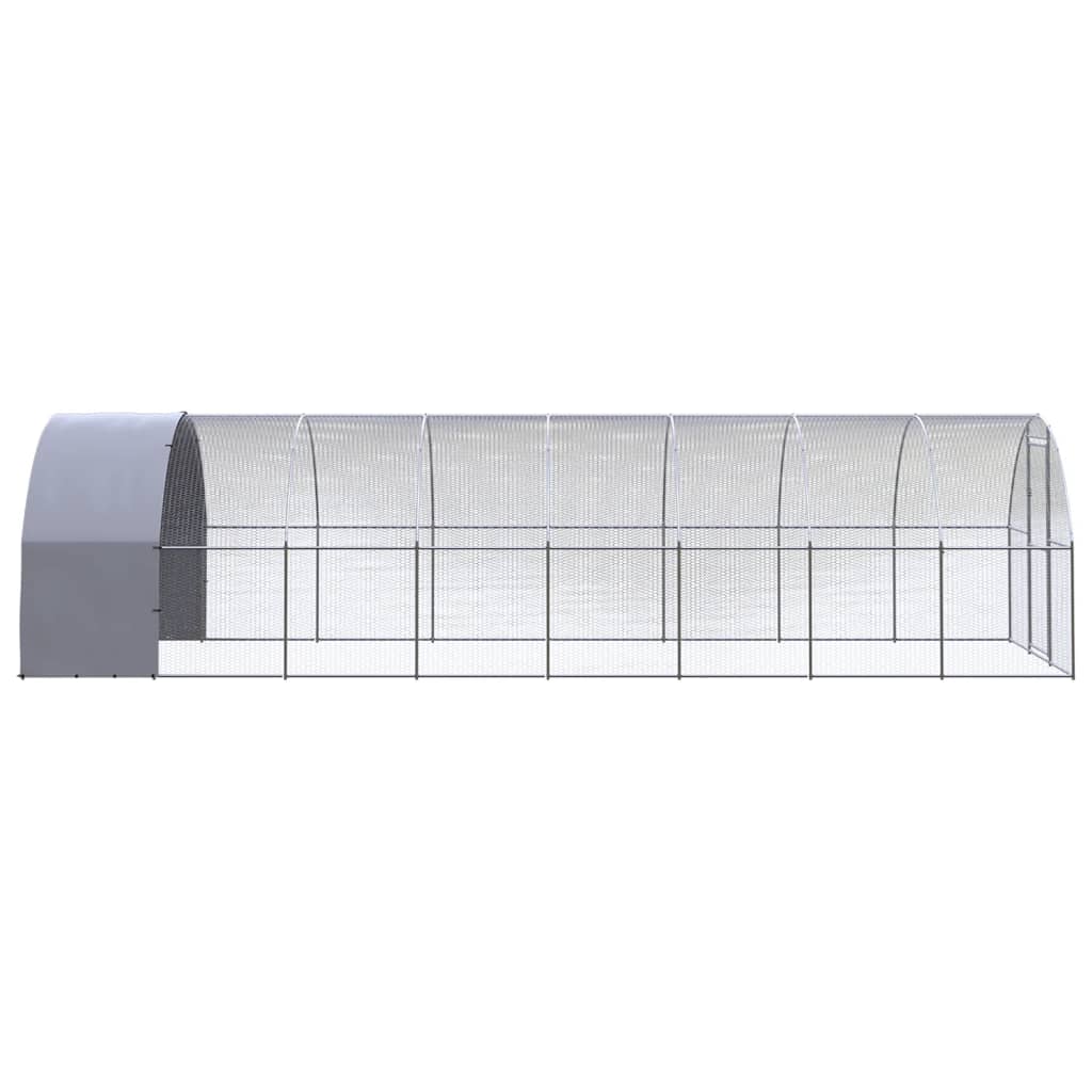 vidaXL Poulailler d'extérieur 3x8x2 m Acier galvanisé