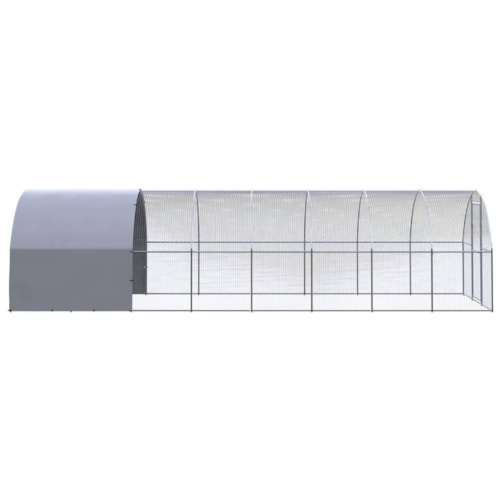 vidaXL Poulailler d'extérieur 3x8x2 m Acier galvanisé