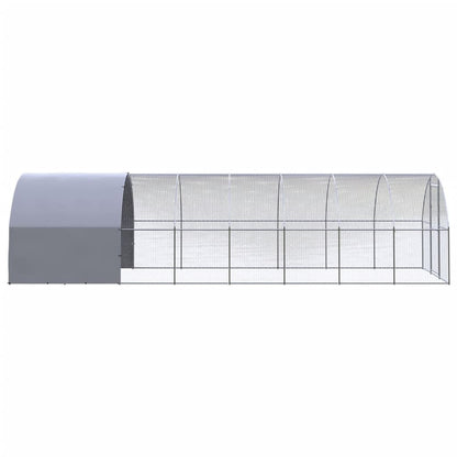 vidaXL Poulailler d'extérieur 3x8x2 m Acier galvanisé