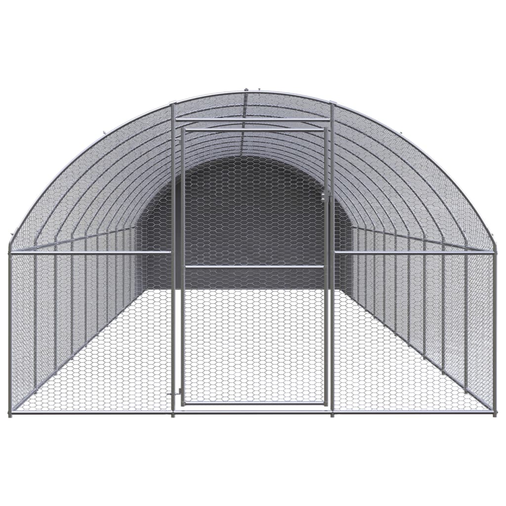vidaXL Poulailler d'extérieur 3x12x2 m Acier galvanisé
