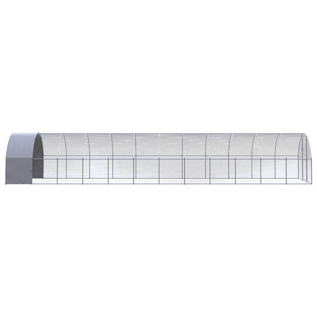 vidaXL Poulailler d'extérieur 3x12x2 m Acier galvanisé