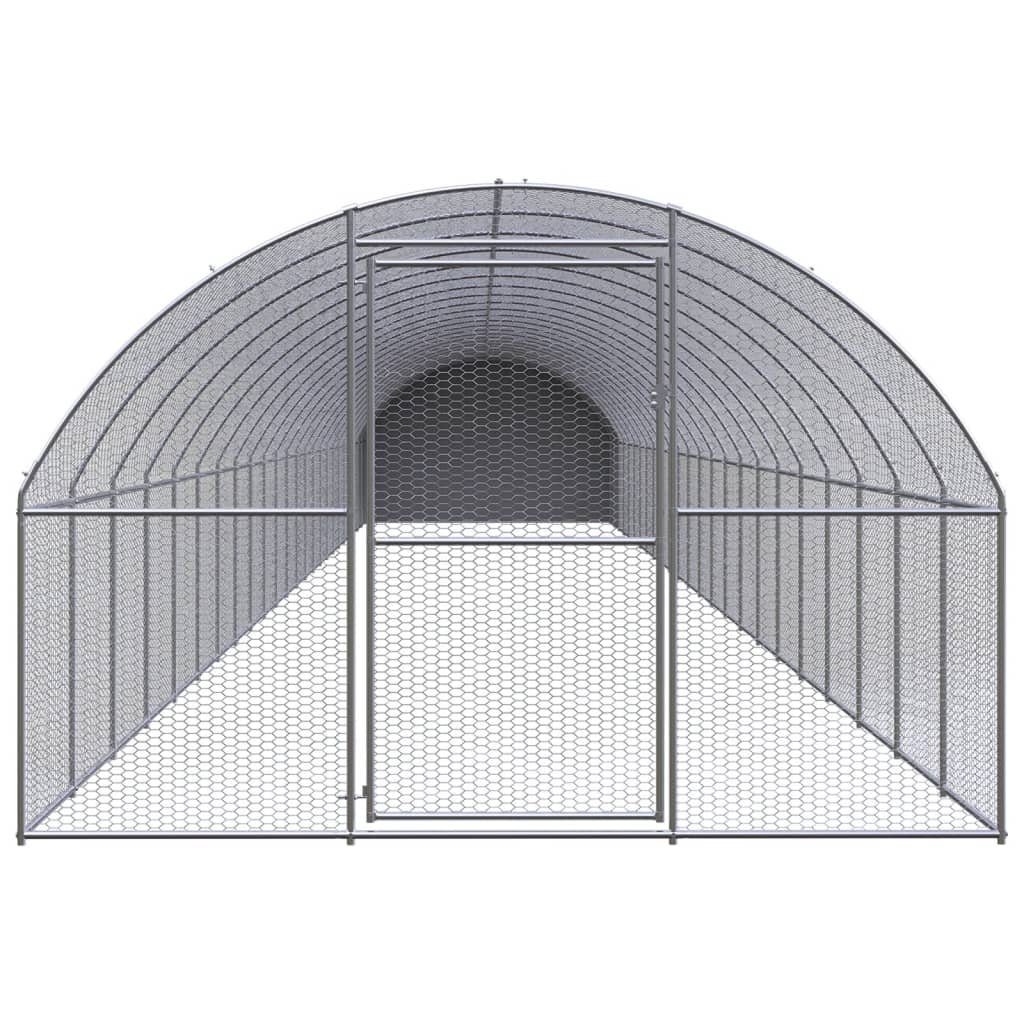 vidaXL Poulailler d'extérieur 3x24x2 m Acier galvanisé