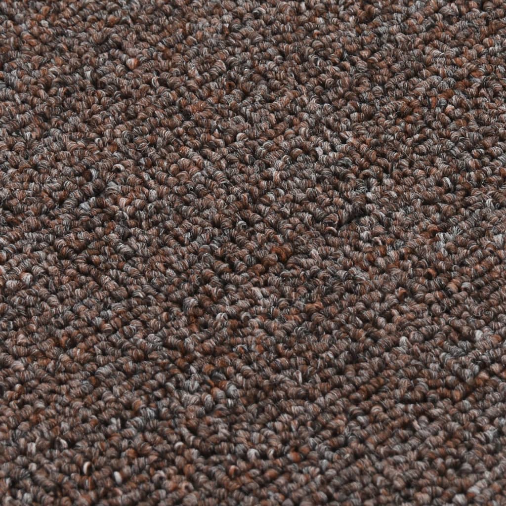vidaXL Tapis escalier antidérapants 15pcs 60x25cm Marron Rectangulaire