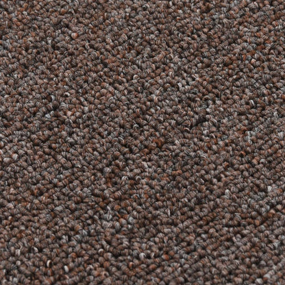 vidaXL Tapis escalier antidérapants 15pcs 60x25cm Marron Rectangulaire