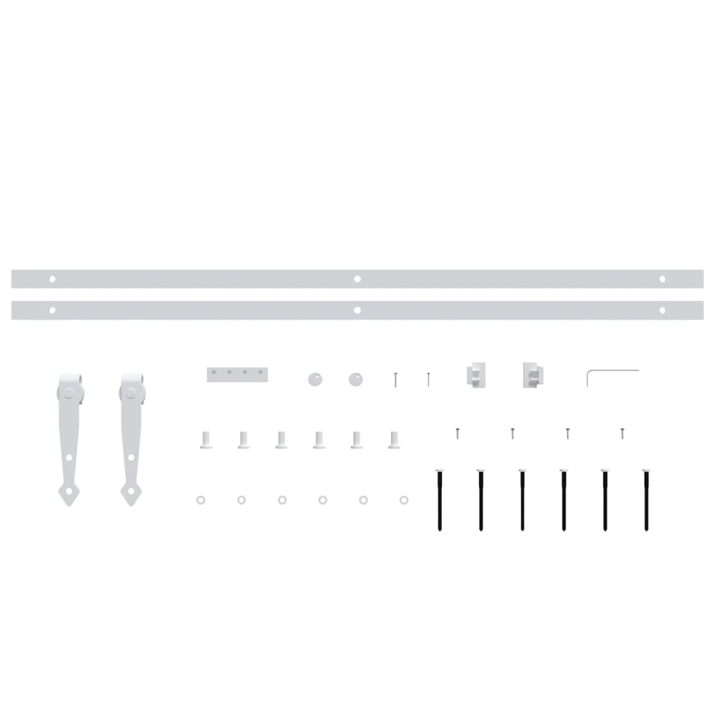 vidaXL Kit mini de porte d'armoire coulissante Acier au carbone 200 cm