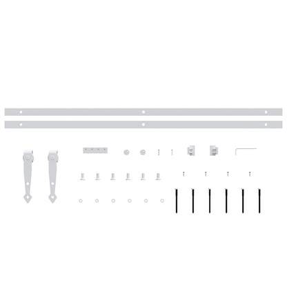 vidaXL Kit mini de porte d'armoire coulissante Acier au carbone 200 cm