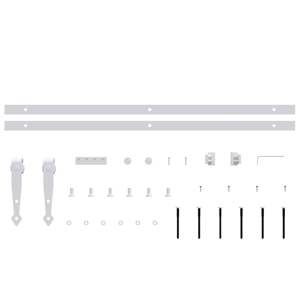 vidaXL Kit mini de porte d'armoire coulissante Acier au carbone 122 cm