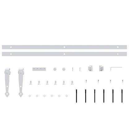 vidaXL Kit mini de porte d'armoire coulissante Acier au carbone 122 cm