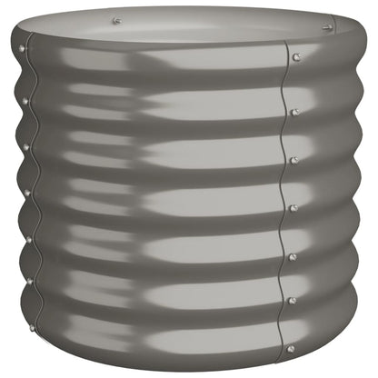 vidaXL Jardinière de jardin Acier enduit de poudre 40x40x36 cm Gris