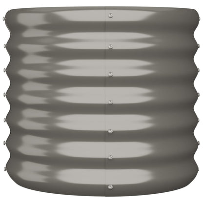 vidaXL Jardinière de jardin Acier enduit de poudre 40x40x36 cm Gris