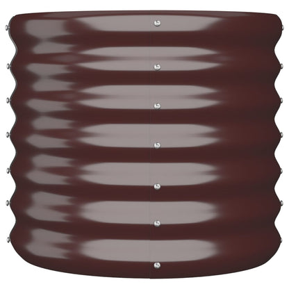 vidaXL Jardinière de jardin Acier enduit de poudre 40x40x36 cm Marron