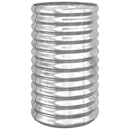 vidaXL Jardinière de jardin Acier enduit de poudre 40x40x68 cm Argenté