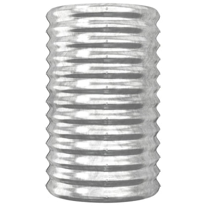 vidaXL Jardinière de jardin Acier enduit de poudre 40x40x68 cm Argenté