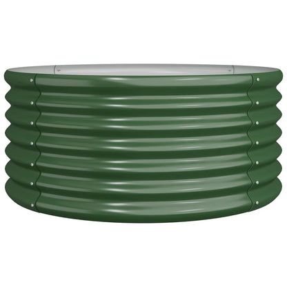 vidaXL Jardinière de jardin Acier enduit de poudre 80x80x36 cm Vert