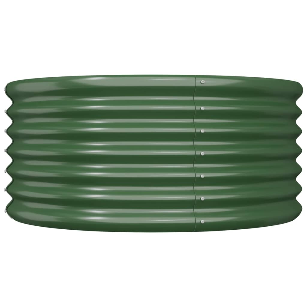 vidaXL Jardinière de jardin Acier enduit de poudre 80x80x36 cm Vert