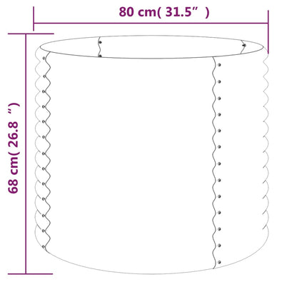 vidaXL Jardinière Acier enduit de poudre 80x80x68 cm Anthracite