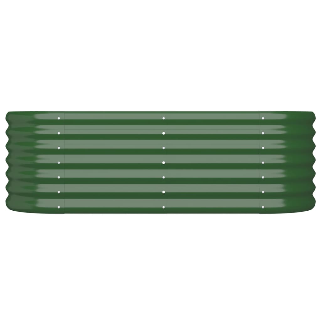vidaXL Lit surélevé de jardin Acier enduit de poudre 114x40x36 cm Vert