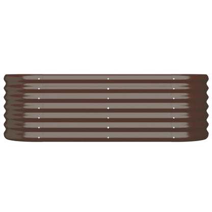 vidaXL Lit surélevé de jardin Acier enduit de poudre marron