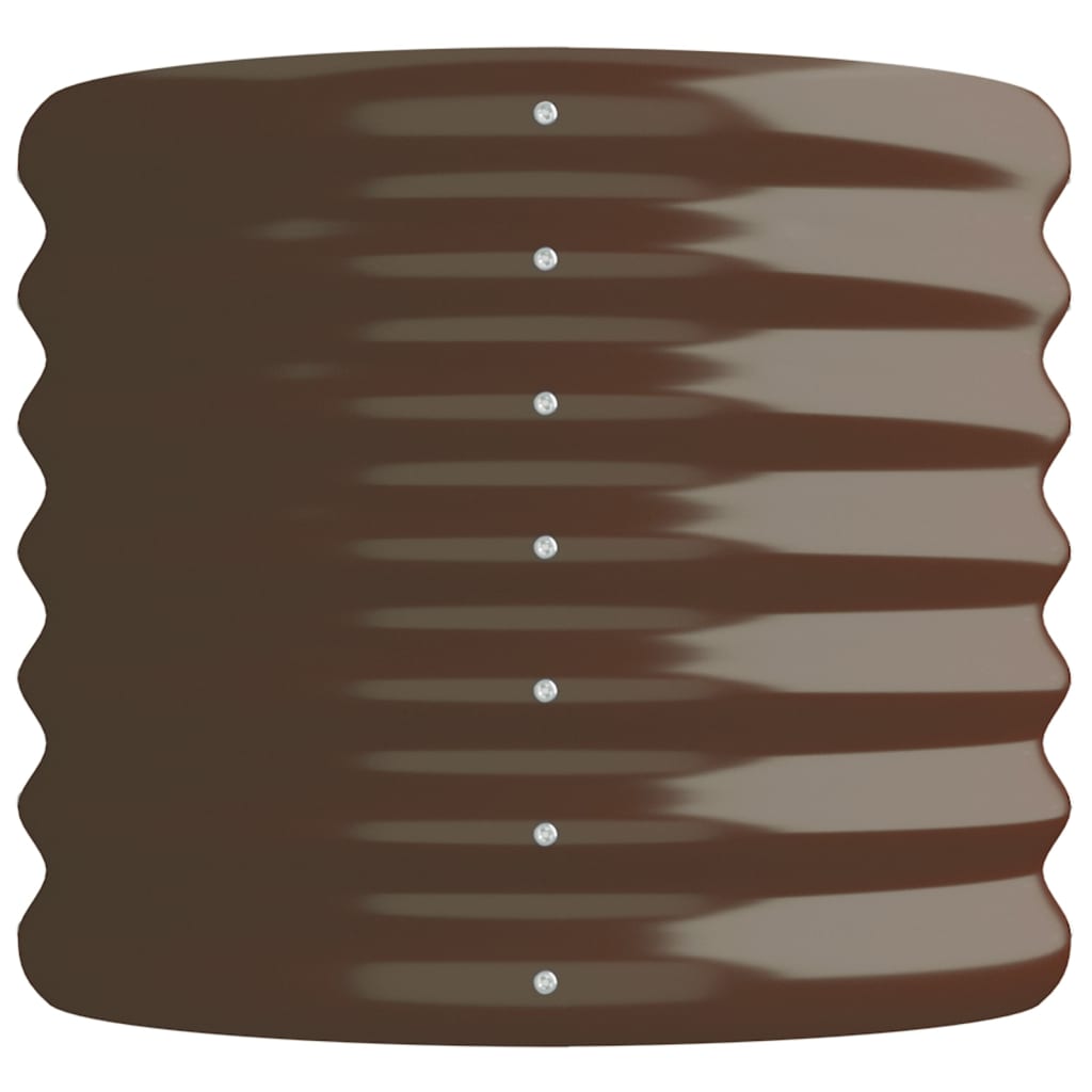 vidaXL Lit surélevé de jardin Acier enduit de poudre marron