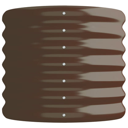 vidaXL Lit surélevé de jardin Acier enduit de poudre marron