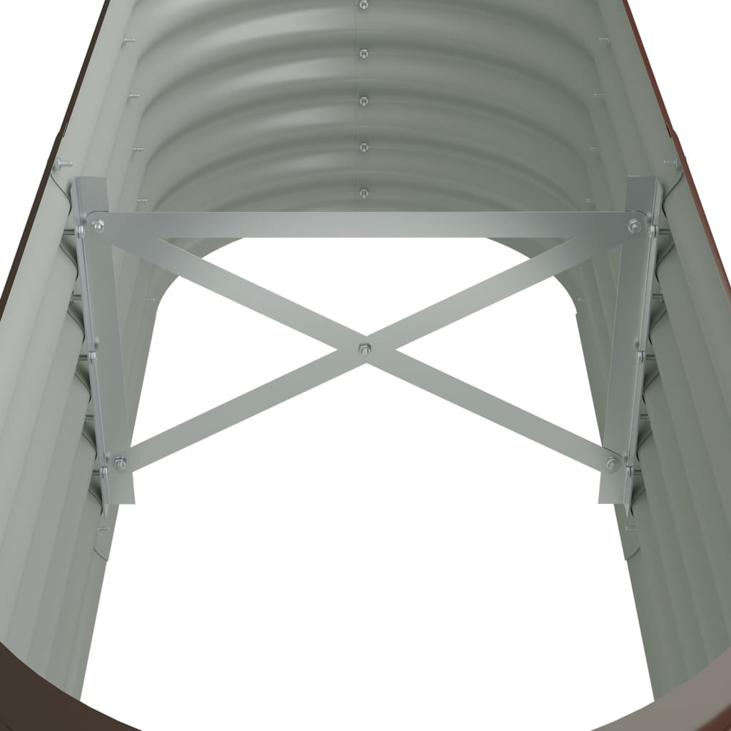 vidaXL Lit surélevé de jardin Acier enduit de poudre marron