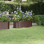 vidaXL Lit surélevé de jardin Acier enduit de poudre marron
