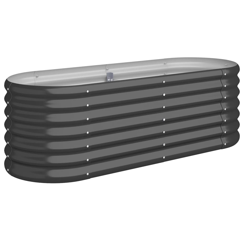 vidaXL Lit surélevé de jardin Acier enduit de poudre Anthracite