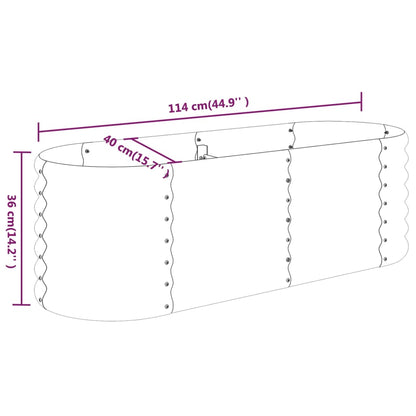 vidaXL Lit surélevé de jardin Acier enduit de poudre Anthracite
