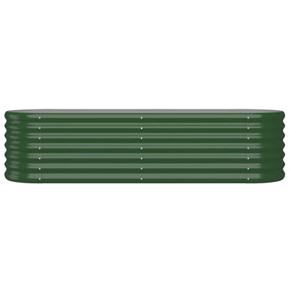 vidaXL Lit surélevé de jardin Acier enduit de poudre 152x40x36 cm Vert