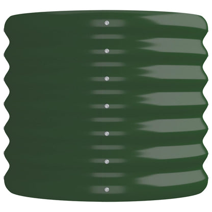 vidaXL Lit surélevé de jardin Acier enduit de poudre 152x40x36 cm Vert