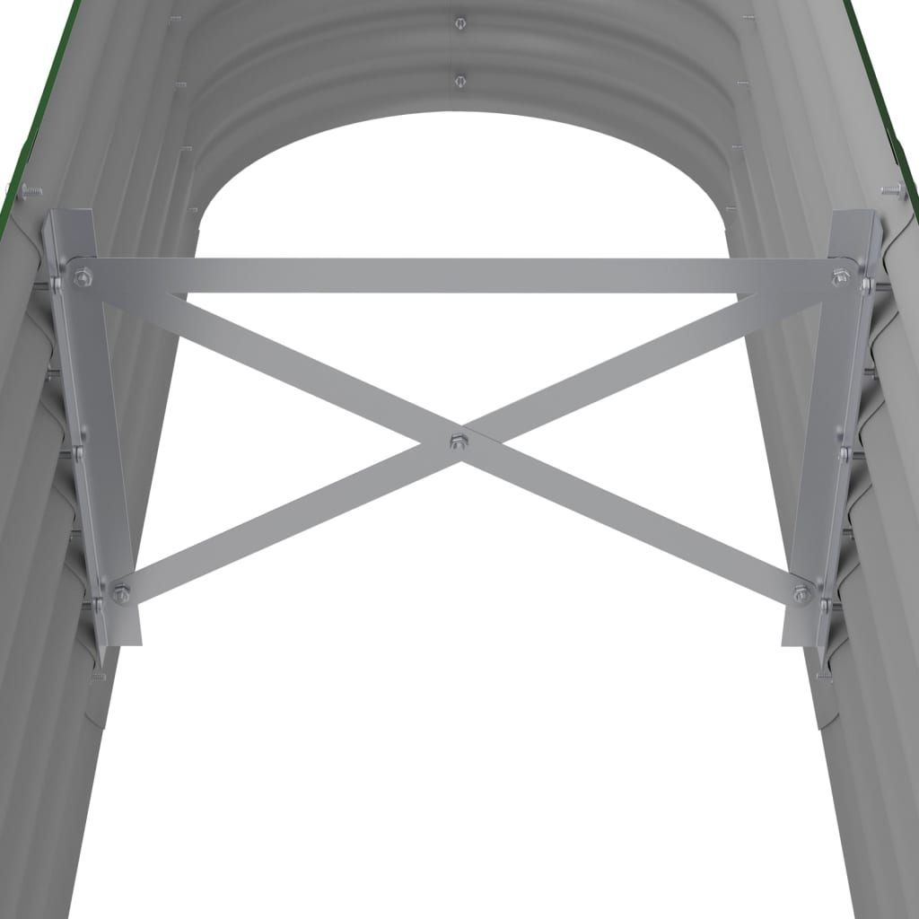 vidaXL Lit surélevé de jardin Acier enduit de poudre 152x40x36 cm Vert