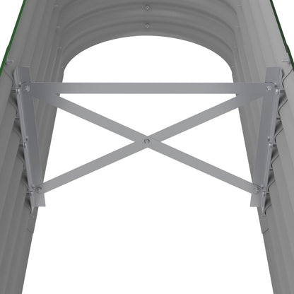 vidaXL Lit surélevé de jardin Acier enduit de poudre 152x40x36 cm Vert
