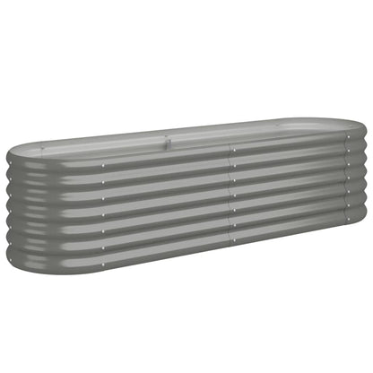 vidaXL Lit surélevé de jardin Acier enduit de poudre 152x40x36 cm gris
