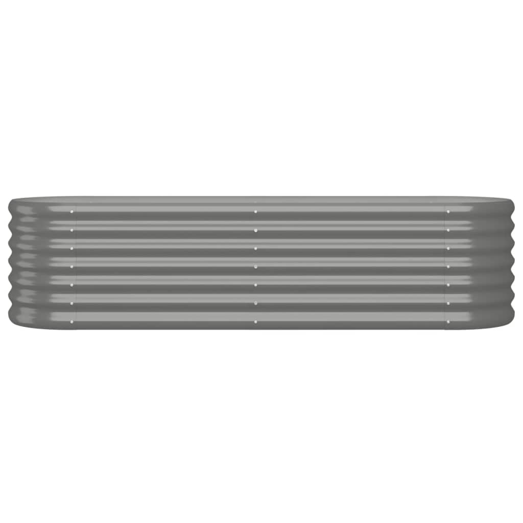 vidaXL Lit surélevé de jardin Acier enduit de poudre 152x40x36 cm gris