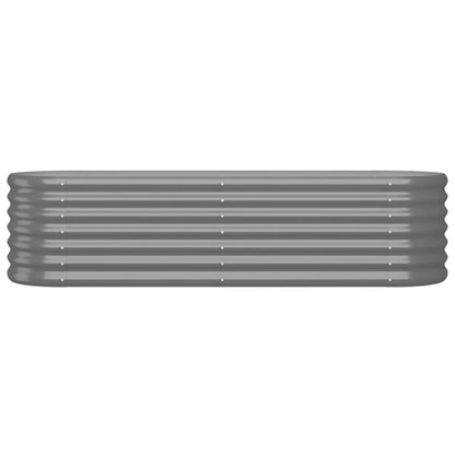 vidaXL Lit surélevé de jardin Acier enduit de poudre 152x40x36 cm gris