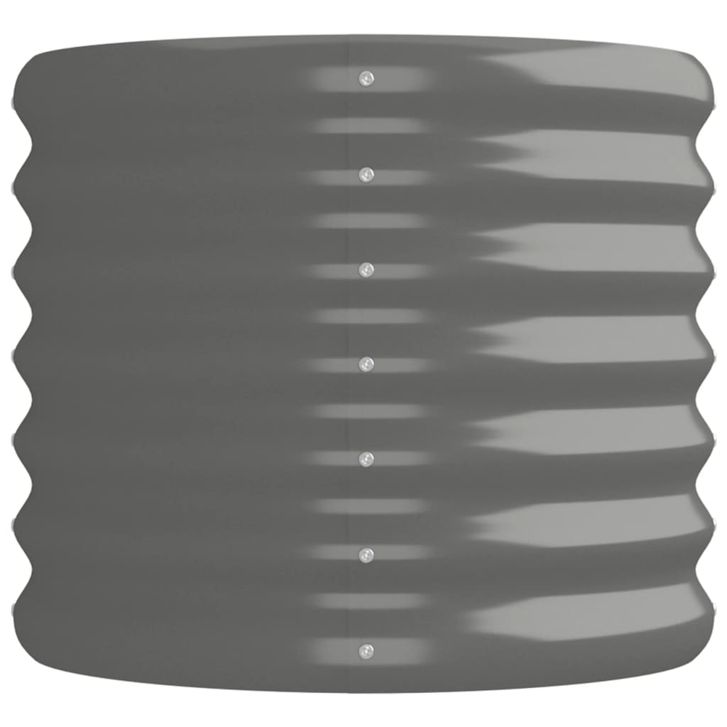 vidaXL Lit surélevé de jardin Acier enduit de poudre 152x40x36 cm gris