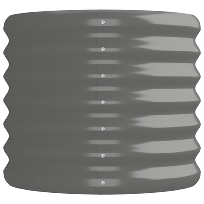 vidaXL Lit surélevé de jardin Acier enduit de poudre 152x40x36 cm gris